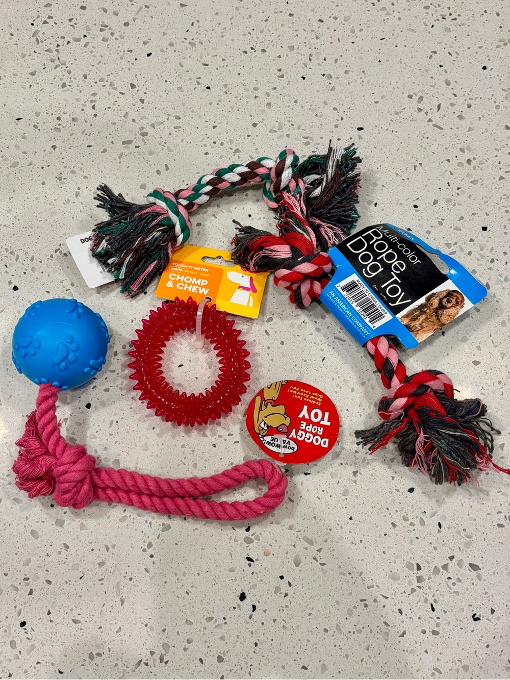 Leaps & Bounds Chomp & Chew and Various Doggy Toy Rope Bone Toy Bundle NWT